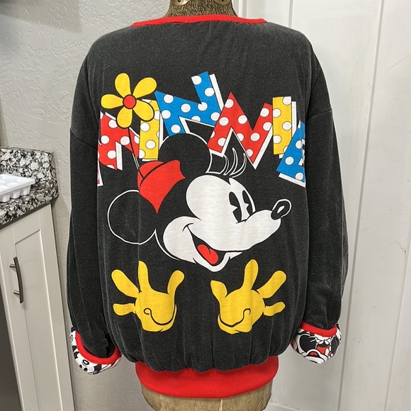 VTG 90βS DISNEY MINI MOUSE REVERSIBLE PUFFER SWEATER - Picture 7 of 17